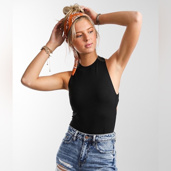 Jessa Bodysuit Black FREE PEOPLE - Picture 2 of 6